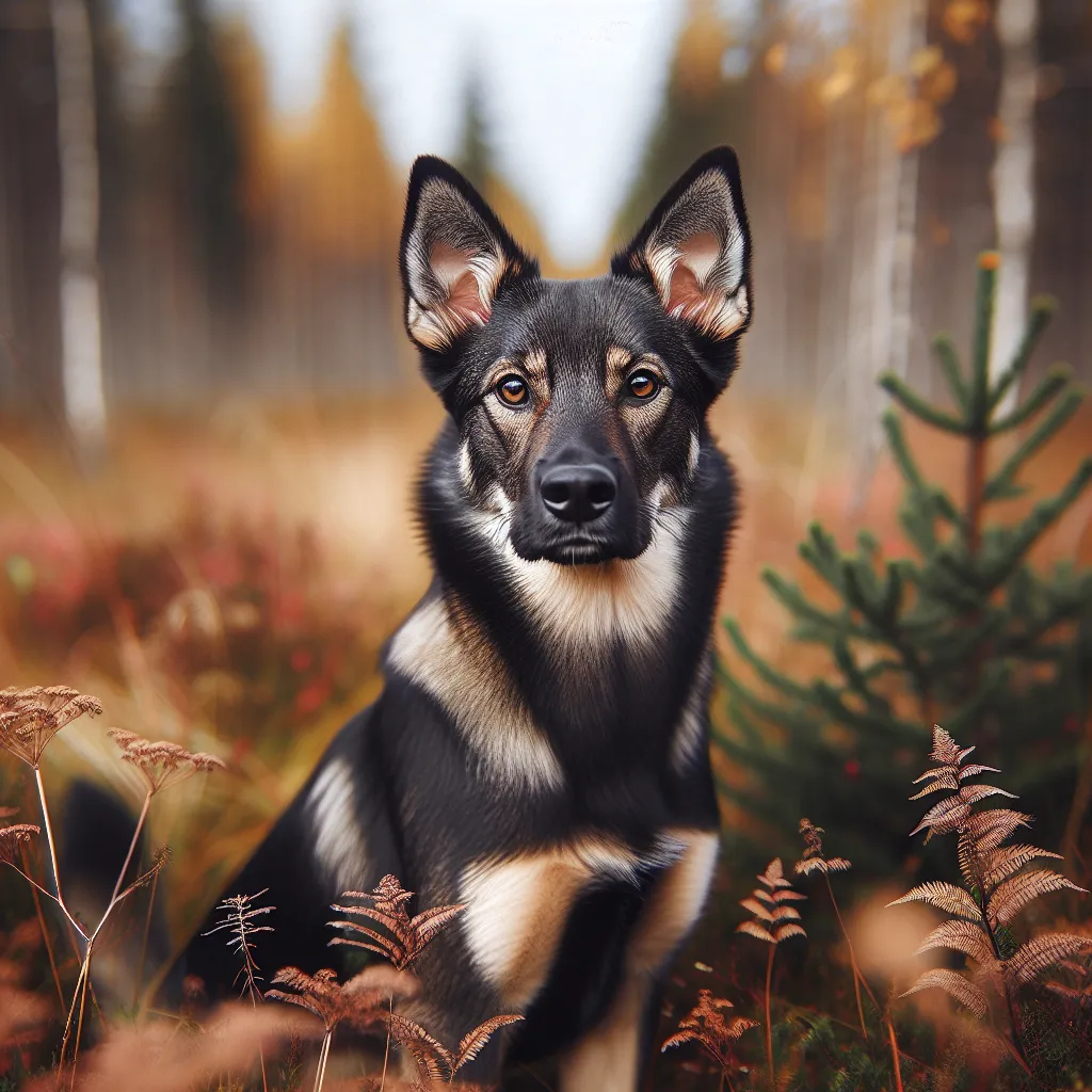 Finse hond (Suomenajokoira) — rasportret